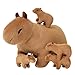 SQEQE Capybara Mommy Plush with 4 Cute Capybara Stuffed Animals Super Soft Babies Plushie Gift Stuffed Cotton Plushies Animal Toy for Boys and Girls - Image 4