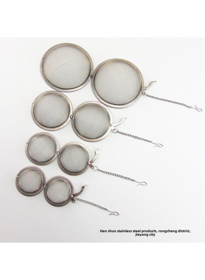 Stainless Steel Heart-shaped Tea Ball Strainer Five-star Tea Leach Bag Kitchen Utensils Infuser Clip-Color:9.0cm Mesh 304 Material - Image 1