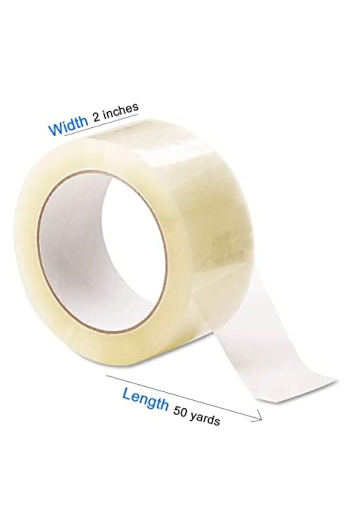 erorex Clear Packing Tape | 2 inches x 50 yards Strong Heavy Duty Packaging Tape for Sealing Parcel Boxes, Moving Boxes Houses, Large Postal Bags, Office Supplies [6 Rolls] - Image 2