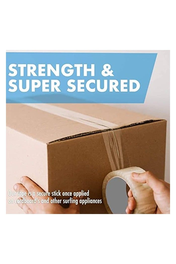 erorex Clear Packing Tape | 2 inches x 50 yards Strong Heavy Duty Packaging Tape for Sealing Parcel Boxes, Moving Boxes Houses, Large Postal Bags, Office Supplies [6 Rolls] - Image 3