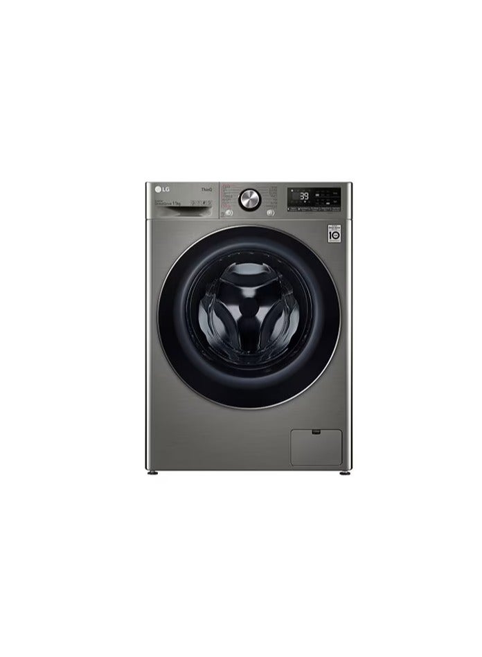 LG Steam Washing Machine 11 Kg Vivace, Platinum Silver Model F4Y9EWG2PV silver