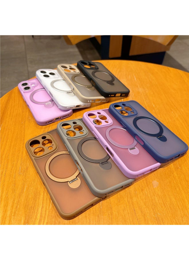 Generic - For Iphone 16promax Dazzle Sound 360 Bracket 16plus Mobile Phone Case For Iphone15pro Protective Cover Frosted-Color:360 Dazzle Bracket [titanium Gray]]-Applicable Model:16Promax - Image 1