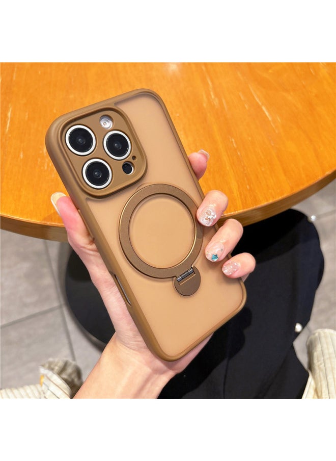 Generic - For Iphone 16promax Dazzle Sound 360 Bracket 16plus Mobile Phone Case For Iphone15pro Protective Cover Frosted-Color:360 Dazzle Bracket [titanium Gray]]-Applicable Model:16Promax - Image 1