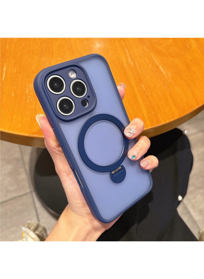 Generic - For Iphone 16promax Dazzle Sound 360 Bracket 16plus Mobile Phone Case For Iphone15pro Protective Cover Frosted-Color:360 Dazzle Bracket [titanium Gray]]-Applicable Model:16Promax - Image 1
