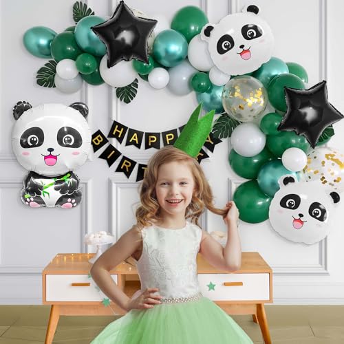 SpecialYou.in Panda Theme Birthday Decorations Items Foil Balloon,Jungle Theme Birthday Decoration Items With Metallic Balloons For Decoration,Birthday Decoration Items For Boys,Foil Balloons-41 Pcs - Image 4