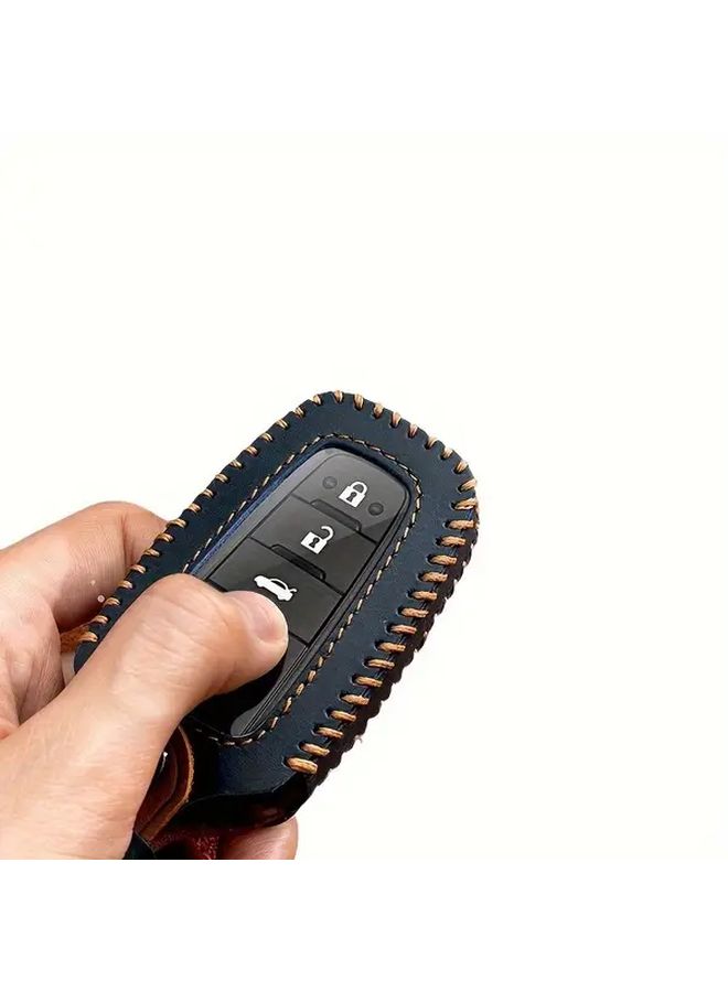 Blue Premium PU Leather Key Case For Toyota Sienna Granvia Alfard - Image 5