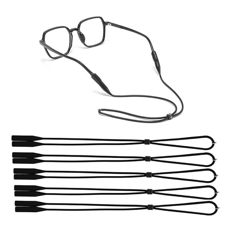 AEC حزام نظارات سيليكون قابل للتعديل من سيل فليكس - حامل نظارات رياضية مع حبل حول الرقبة | ملحقات نظارات مرنة ناعمة مقاومة للعرق للرجال والنساء والأطفال - Image 3