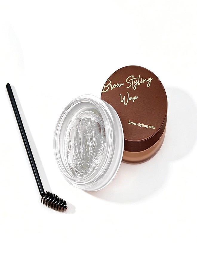 Grospe Clear Brow Wax with Flexible Bendable Brush, Waterproof & Smudge-Proof Eyebrow Styling Gel, Fast-Drying Lamination Effect for Fluffy Feathered Brows, No White Flakes, Portable Mini Size, 0.35 oz - Image 1