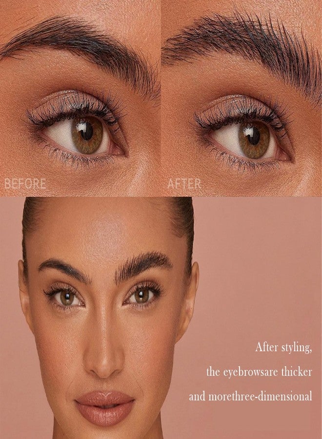 Grospe Clear Brow Wax with Flexible Bendable Brush, Waterproof & Smudge-Proof Eyebrow Styling Gel, Fast-Drying Lamination Effect for Fluffy Feathered Brows, No White Flakes, Portable Mini Size, 0.35 oz - Image 3