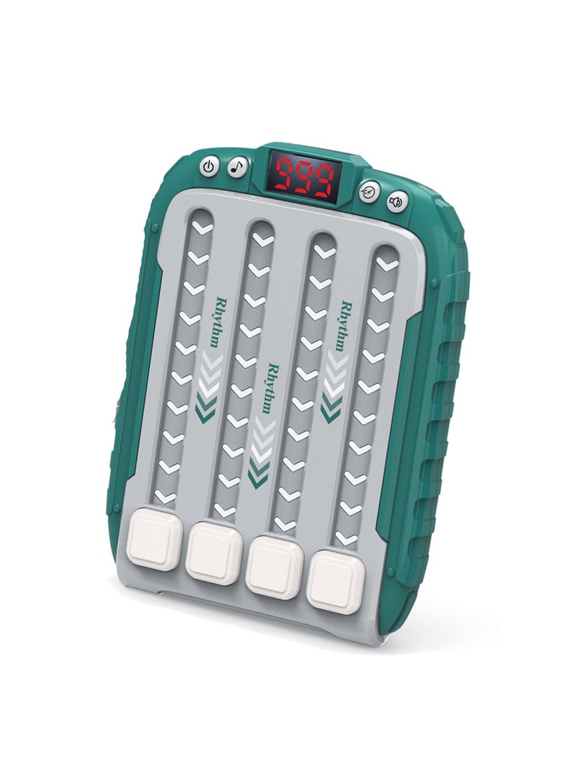 Green Brand New Quick Push Pull Light Up Pop Game Fidget Toy, Electronic Music Rhythm Game, Handheld Puzzle Game Sensory Toy With Music And Lights, Suitable For Kids Adult Gifts - Image 1