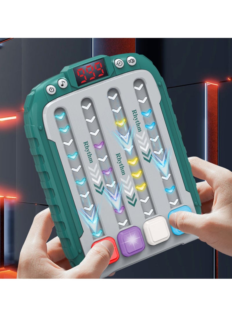 Green Brand New Quick Push Pull Light Up Pop Game Fidget Toy, Electronic Music Rhythm Game, Handheld Puzzle Game Sensory Toy With Music And Lights, Suitable For Kids Adult Gifts - Image 3