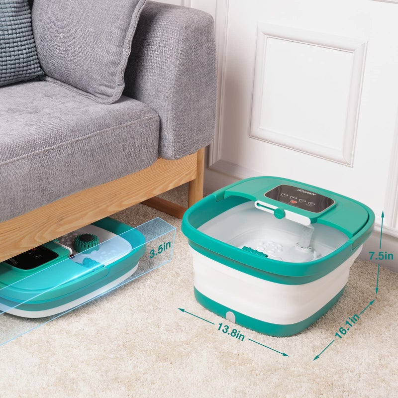 HOSPAN Collapsible Foot Spa with Heat, Bubble, Red Light, and Temperature Control, Foot Bath Massager with 8 Shiatsu Massage Rollers, Pedicure Foot Spa for Relaxation - FS01A - Image 5