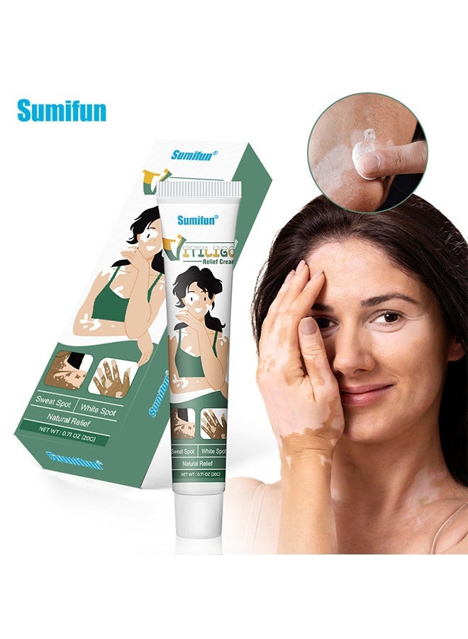 Sumifun Vitiligo Relief Cream 20G, Treatment for Skin Vitiligo Ointment, Fade White Spot and Improve Skin Pigmentation Cream, Vitiligo Cream for Skin Healthy Care - Image 1