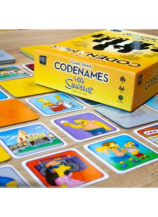 USAopoly - Codenames The Simpsons Edition ; Featuring Artwork From Your Favorite Simpsons Seasons ; Officially Licensed Simpsons Game ; Codenames Family Board Game - Image 1