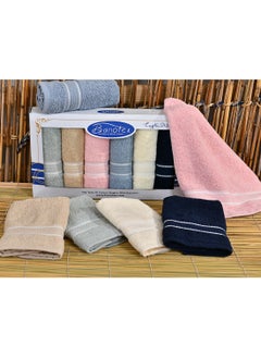 Banotex Face Towels /Washcloths Terry Cotton Pack of 6Pcs - 33x33cm -550Gsm | Soft and Absorbent | Premium Quality Perfect for Daily Use | Ideal for Hotel Resort & Spa100% Cotton Made in Egypt  - Image 3