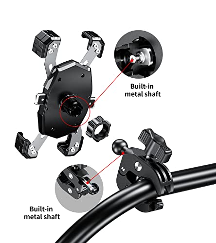 Kewig Motorcycle Phone Mount, Bike Phone Mount Upgrade Quick Install Handlebar Clamp, Bike Phone Holder for Scooter Clip Mount for 4.0-6.9" Phone - Image 4