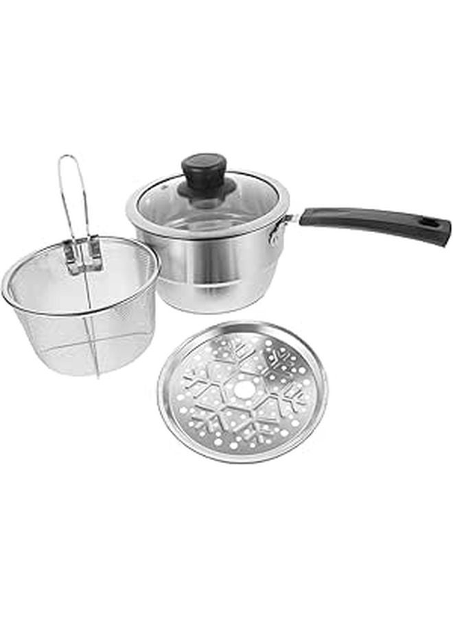 Stainless Steel Stockpot With Steamer Basket And Strainer For Pasta Shrimp Boil - Image 1