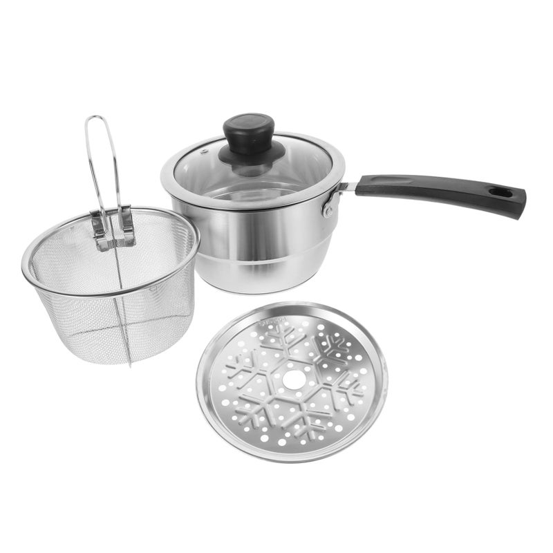 Stainless Steel Stockpot With Steamer Basket And Strainer For Pasta Shrimp Boil - Image 2