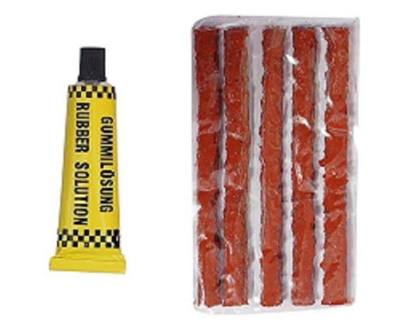 Taç Professional Tubeless Tyre Puncture Repair Kit, 8-Piece Set with T-Handle Tools, Rubber Strips, Repair Glue for Cars, Motorcycles, Bicycles - Image 5