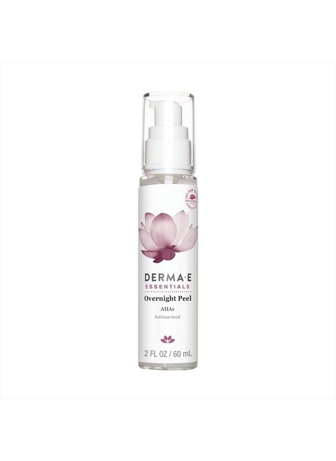 derma-e - DERMA E Overnight Peel – Alpha Hydroxy Acid Face Mask for Acne Scars, Uneven Skin & Hyperpigmentation – Peel with AHAs Calms, Hydrates & Retexturizes, 2 fl oz - Image 1