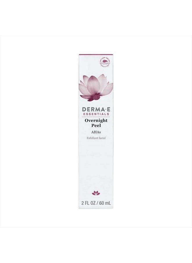derma-e - DERMA E Overnight Peel – Alpha Hydroxy Acid Face Mask for Acne Scars, Uneven Skin & Hyperpigmentation – Peel with AHAs Calms, Hydrates & Retexturizes, 2 fl oz - Image 1