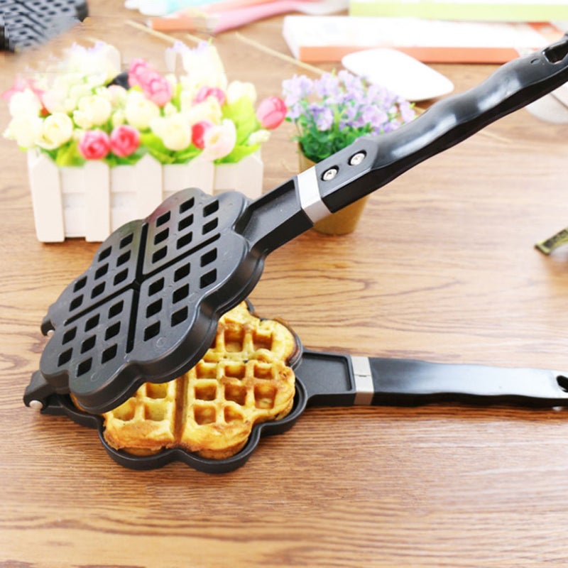 Heart Shaped DIY Waffle Maker Waffle Cake Mold Baking Tray Household Baking Accessories for Gas - Image 5