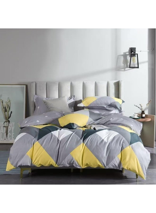 AL RAID 6-Piece King Size Duvet Cover Set – Soft & Breathable Bed Sheet Set with Duvet Cover, Deep-Pocket Fitted Sheet & 4 Pillowcases – All-Season Comfort and Elegant Bedroom Style