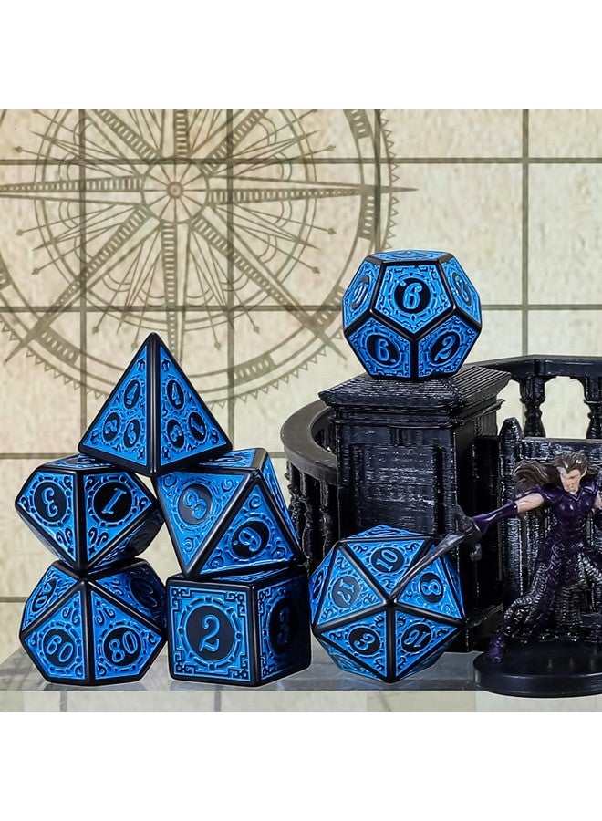 CiaraQ CiaraQ Polyhedral Dice with 5 Pouches, 5 Sets of Retro Dice for MTG DND Board Games, 35 Pieces  - Image 5