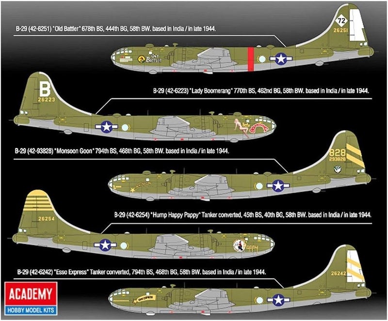 Academy Models Academy USAAF B-29A "Old Battler" Vehicle Building Kit - Image 4