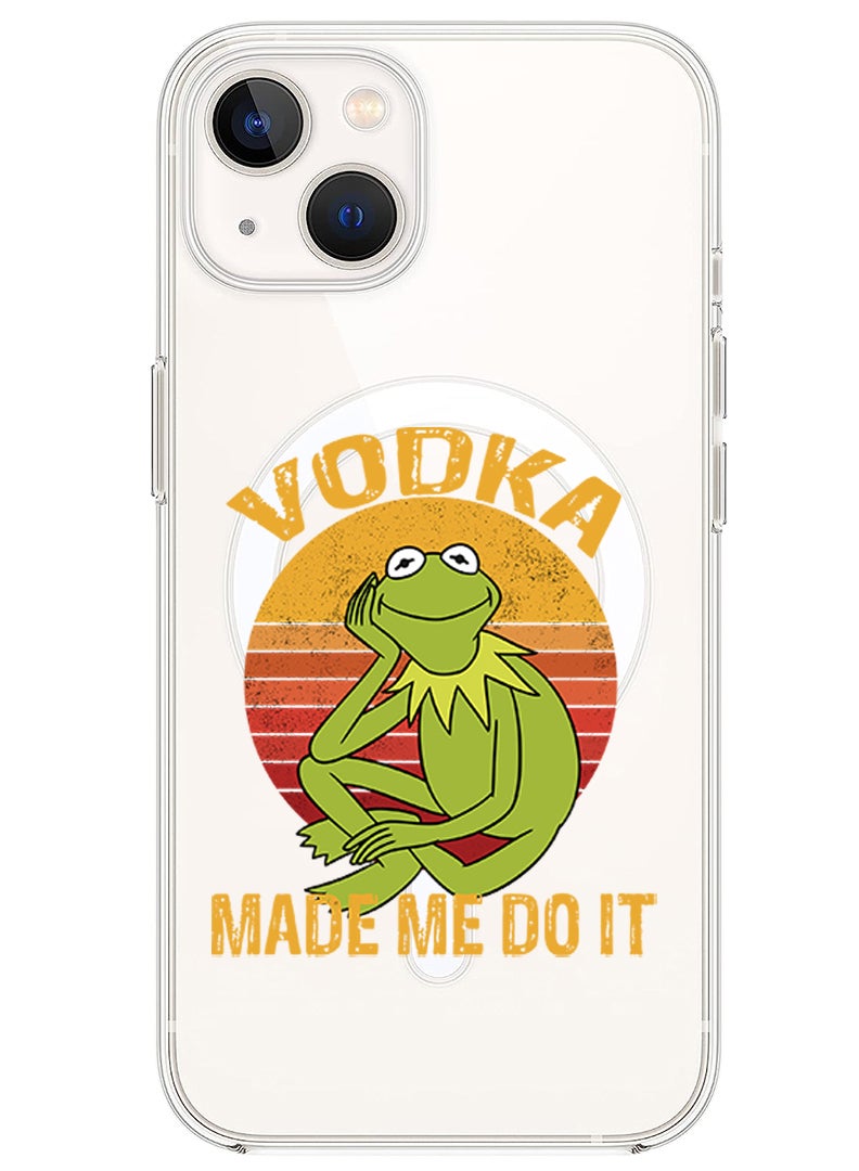 Theodor Magnetic Case for iPhone 14 6.1-inch Compatible with MagSafe Wireless Charging, Shockproof Phone Bumper Cover Vodka made me do it copy - Image 1