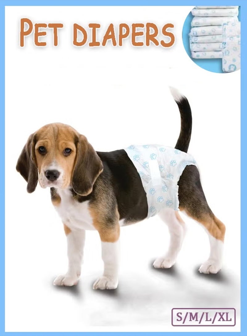 Generic Disposable Pet Diapers Super Absorbent Soft Diapers For Female Dogs, Super Absorbent Soft Hygienic Panties With Adjustable Tail Hole, Soft Leak-Proof Diapers For Pet Dogs  - Image 1
