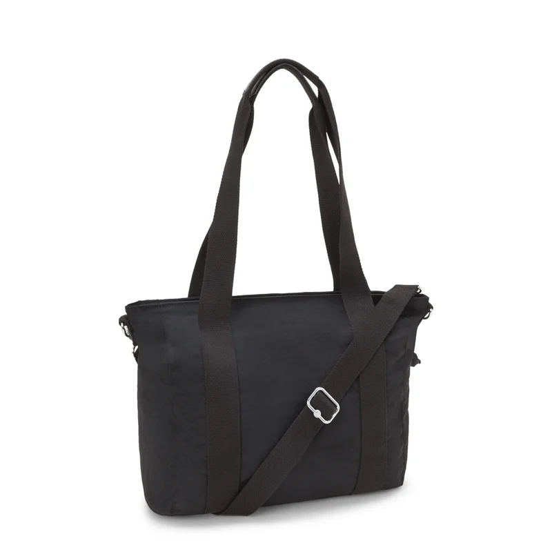 كيبلينغ Asseni S Black Noir Small Tote with Removable Shoulderstrap