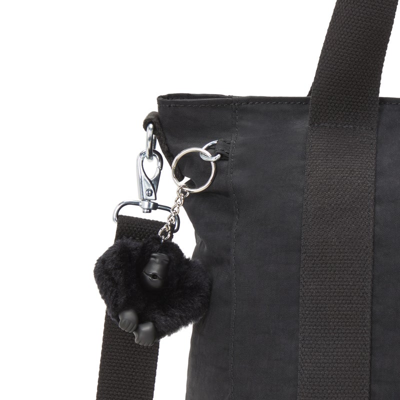 kipling حقيبة توت صغيرة أسيني سوداء نوار مع حزام كتف قابل للإزالة - Image 4