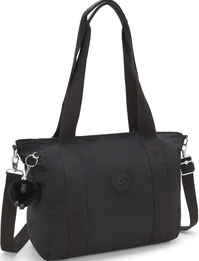 kipling  Asseni Small Tote With Removable Shoulderstrap - Black Noir  | Best Price UAE