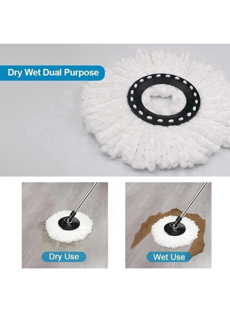 رأس بديل للممسحة الدوارة عالي الجودة للدوران 360 درجة، رأس من الألياف الدقيقة/عبوة إعادة تعبئة بديلة على شكل دائري، عبوة من قطعتين - Image 5