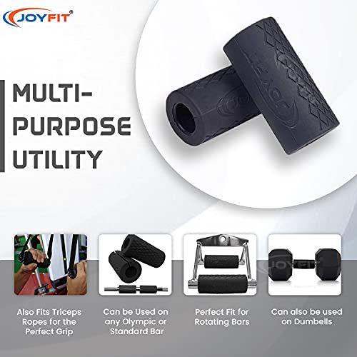 Joyfit Fat Grip for Weightlifting - Non-Slip Pads for Pull-up Bars and Dumbbells, Thick Foam Padded, Muscle Building, High Grip for Men and Women, in Pair (Black) - Image 5