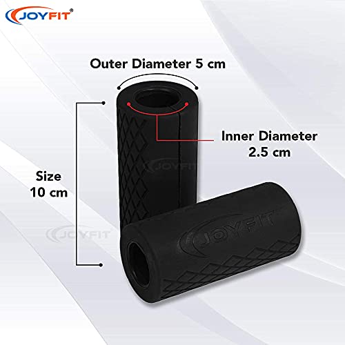 Joyfit Fat Grip for Weightlifting - Non-Slip Pads for Pull-up Bars and Dumbbells, Thick Foam Padded, Muscle Building, High Grip for Men and Women, in Pair (Black) - Image 3