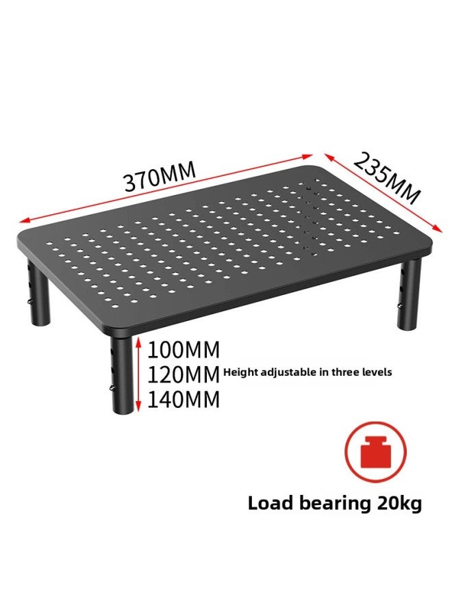 Monitor Computer Bracket Liftable Laptop Desktop Base Shelf Storage Rack Pad Height Increasing Rack-Color:Black 1 Pack