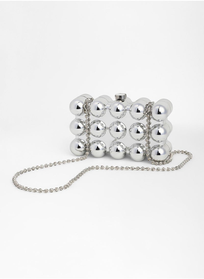 Haute Sauce - Solid Push Lock Regular Acrylic Clutch Bag For Women - Image 1