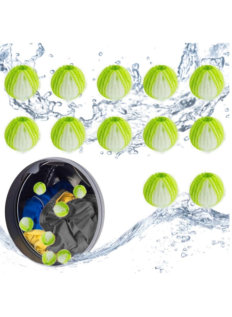 MIXDE Pack of 12 Pet Hair Remover Washing Machine  Lint Balls for Washing Machine Reusable Hair Catcher Washing Machine for Removing Pet Hair Lint Green - Image 1