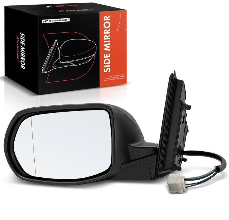 APremium Driver Side Power Door Mirror Compatible with Honda CRV 2012 2013 2014 2015 2016 Heated Manual Folding Black Outside Rear View Mirror Replace 76208T0AA21