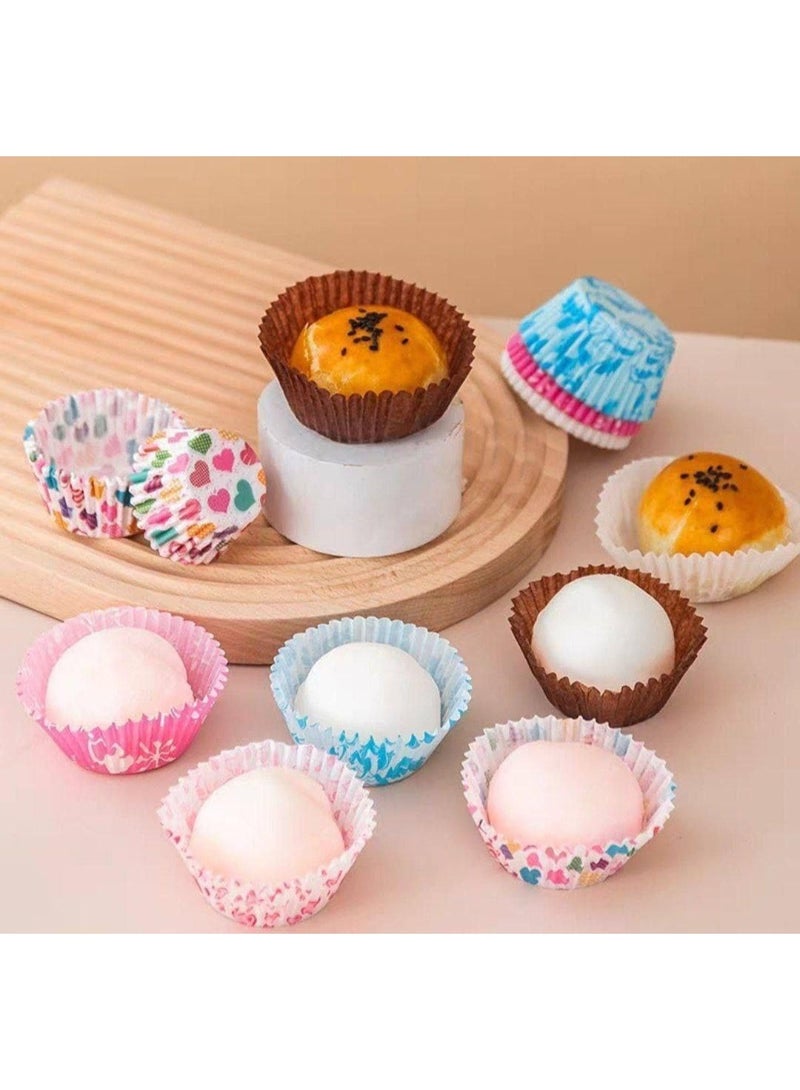 Mini Cupcake Liners Muffin Wrappers Rainbow Bright Baking Cups Paper- Multicolor- 60 Pack - Image 4