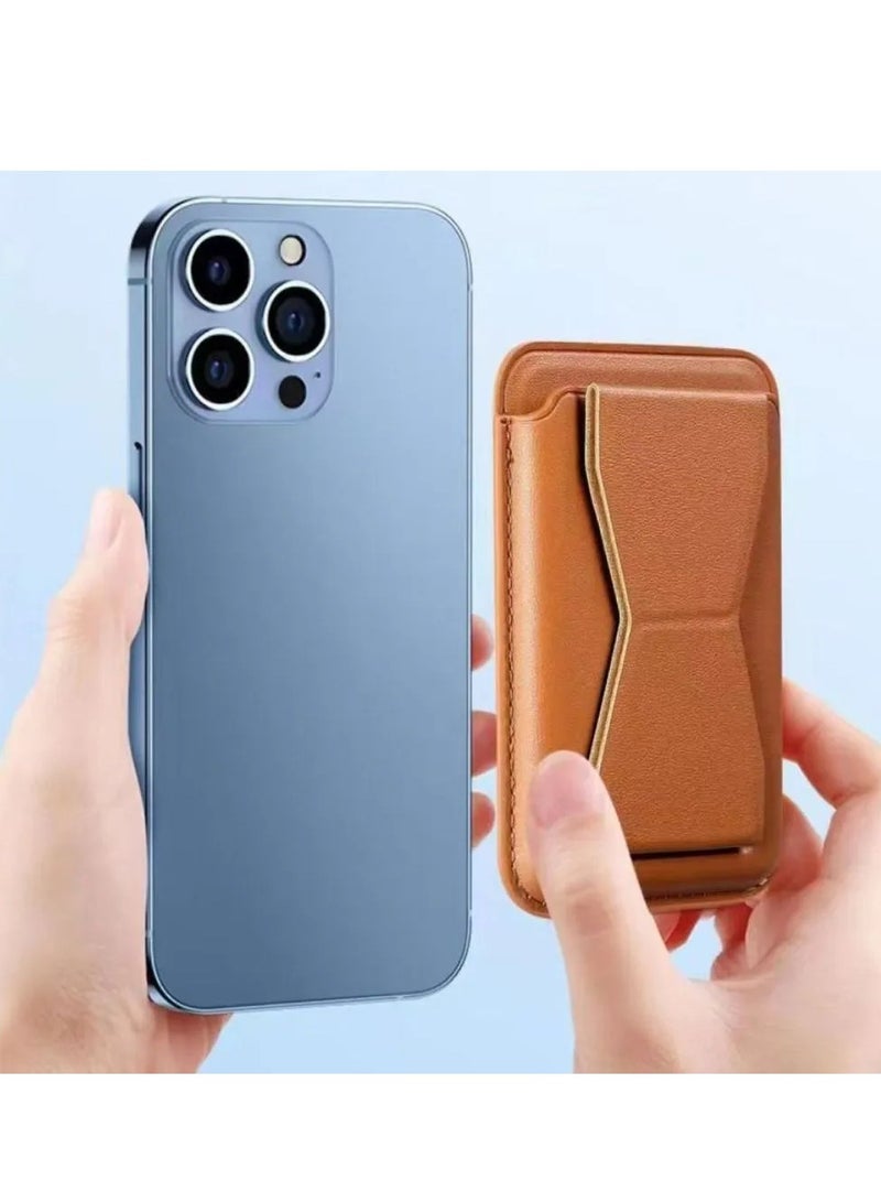 DUSALA Mag Safe Leather Bracket Clip Stand Card Holder - Image 2