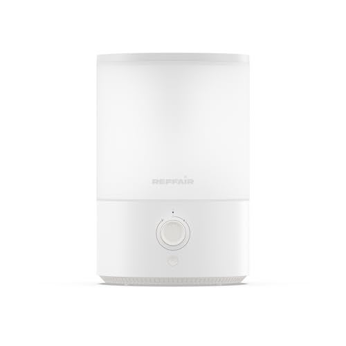 Reffair Caligo 200 3.5L Smart Cool Mist Ultrasonic Humidifier for Bedroom, Top-Fill, Auto Humidity Adjustment, Essential Oil Diffuser, Ideal for Baby Nursery and Indoor Plants (White) - Image 1