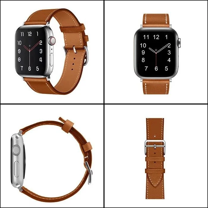 Polhammobile Polham 42MM Retro Design Leather Band Compatible with Apple Watch 1-2-3, Ultra Durable Locking Strap