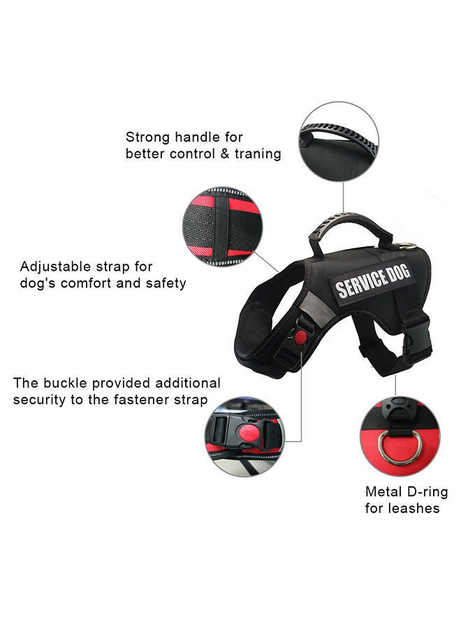 NIBEMINENT Adjustable Service Dog Harness Vest Black S - Image 2