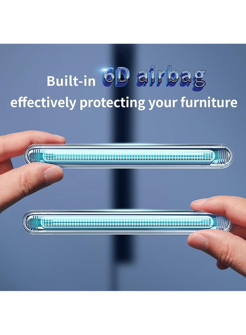 Rock Pow Clear Adhesive Bumpers Combo Self Adhesive Clear Cupboard Door Drawer Bumpers for Car Doors Glass Table Top Furniture Laptop Toilet Lids etc (4 Short) - Image 2