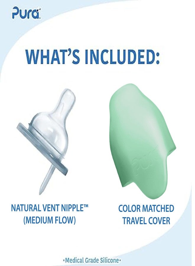 Pura Kiki 7oz Stainless Steel Insulated Infant Bottle - Includes Silicone Medium-Flow Nipple & Sleeve - Anti-Colic, Plastic-Free, MadeSafe Certified - Image 2