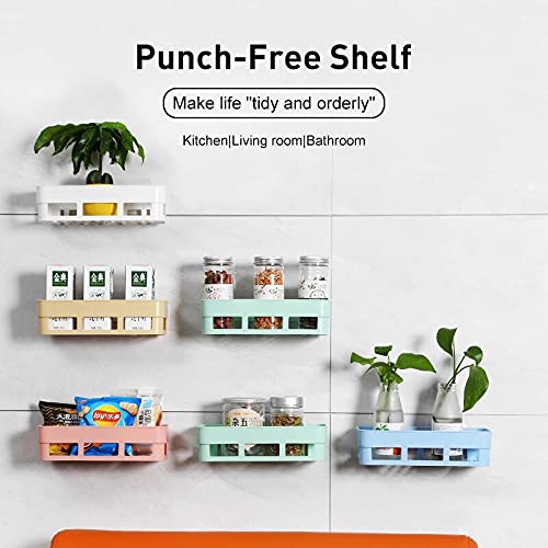 SHOPITECH Combo of 6 PCS Bathroom Shelf RackKitchen ShelfPerfume Rack Plastic Wall Shelf 6 Bathroom Shelves - Image 3