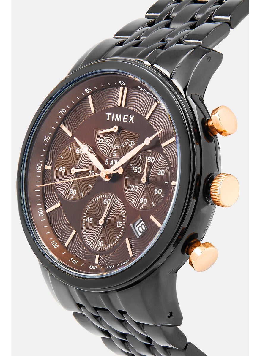 TIMEX Men TW2T64000 Chronograph Watch, Black  - Image 4